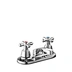 4" Dual Cross Handle Brass Basin Faucet